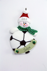 Picture of Snowman On Soccer Ball