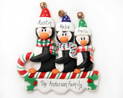 Picture of  Sledding Penguins Family of 3