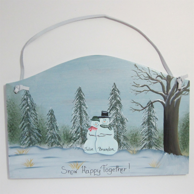 Picture of Snowman Couple Plaque