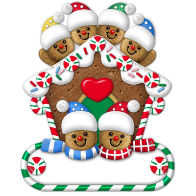 Picture of Gingerbread on House with 6 Faces