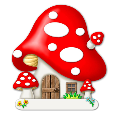Picture of Mushroom House with 2 Ovals